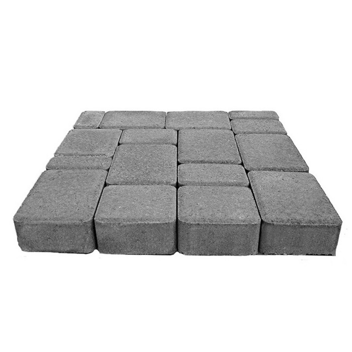 Фигурная тротуарная плитка Старый город Серый