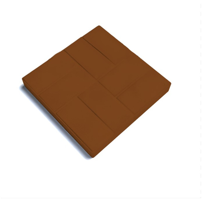 Квадратная тротуарная плитка 400х400х50 паркет Коричневый